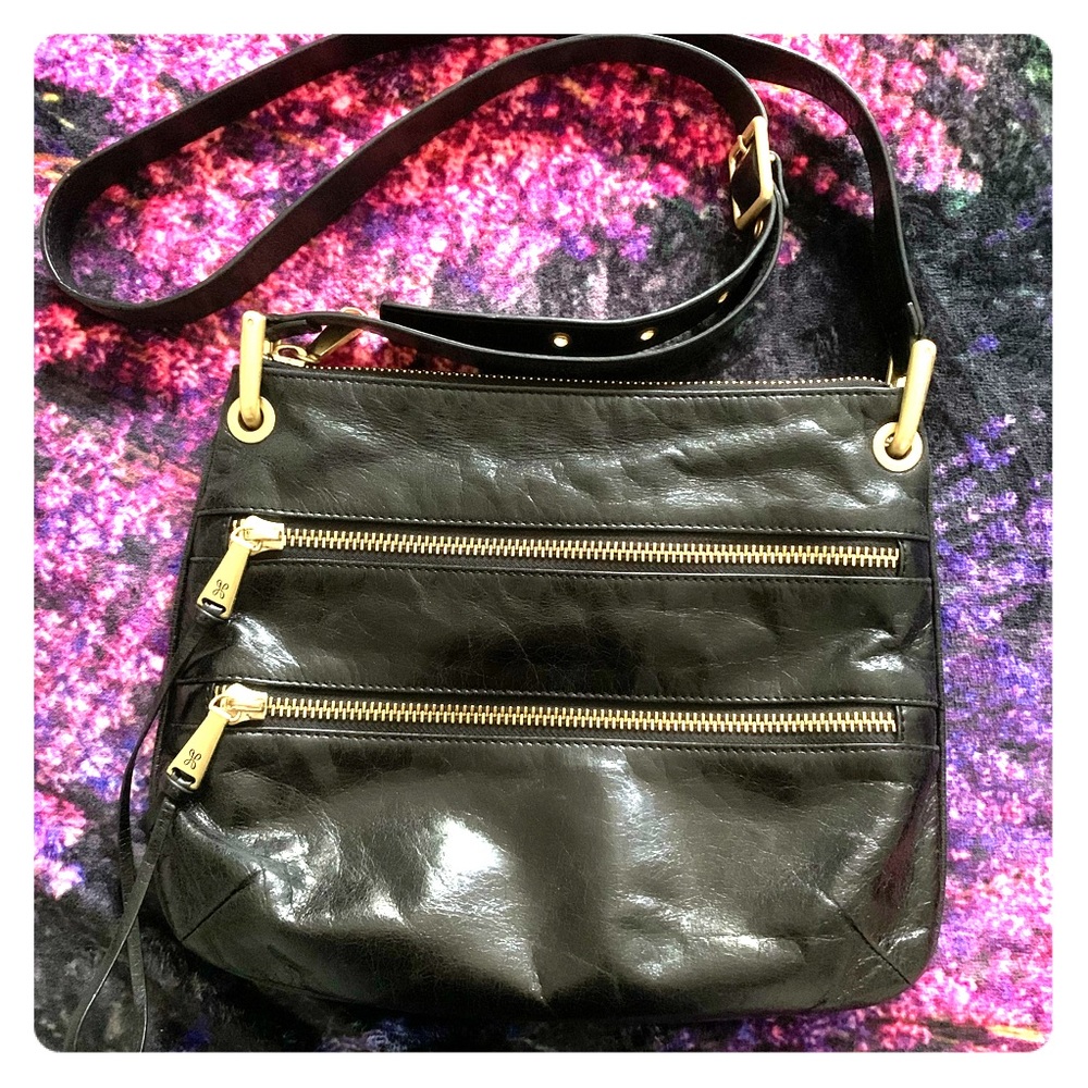 HOBO Black Leather Crossbody Purse